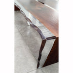 Custom made black walnut dining table waterfall table - MOOKA FURNITURE