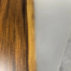 One piece wood resin coffee table waterfall table - MOOKA FURNITURE