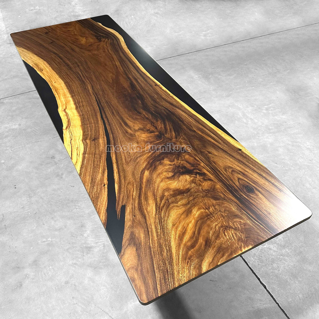 Resin Wood Dining Table - MOOKA FURNITURE
