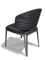 Sybilla chair with elegant wave textured backrest - MOOKA FURNITURE