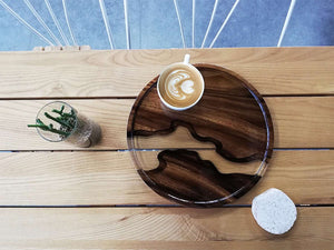 Resin wood coffee tray serving tray4 - MOOKAFURNITURE