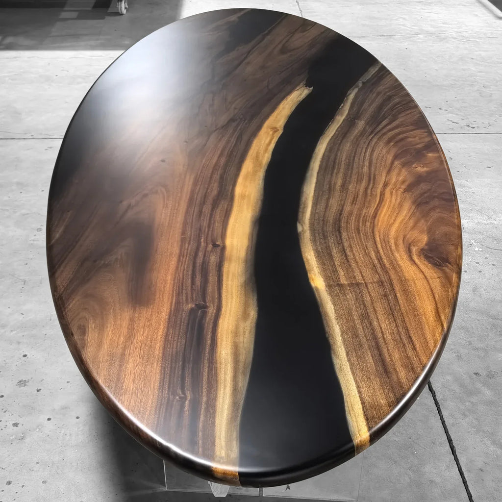 Luxury solid wood big size Oval shape dining table for 12 seats - MOOKA FURNITURE