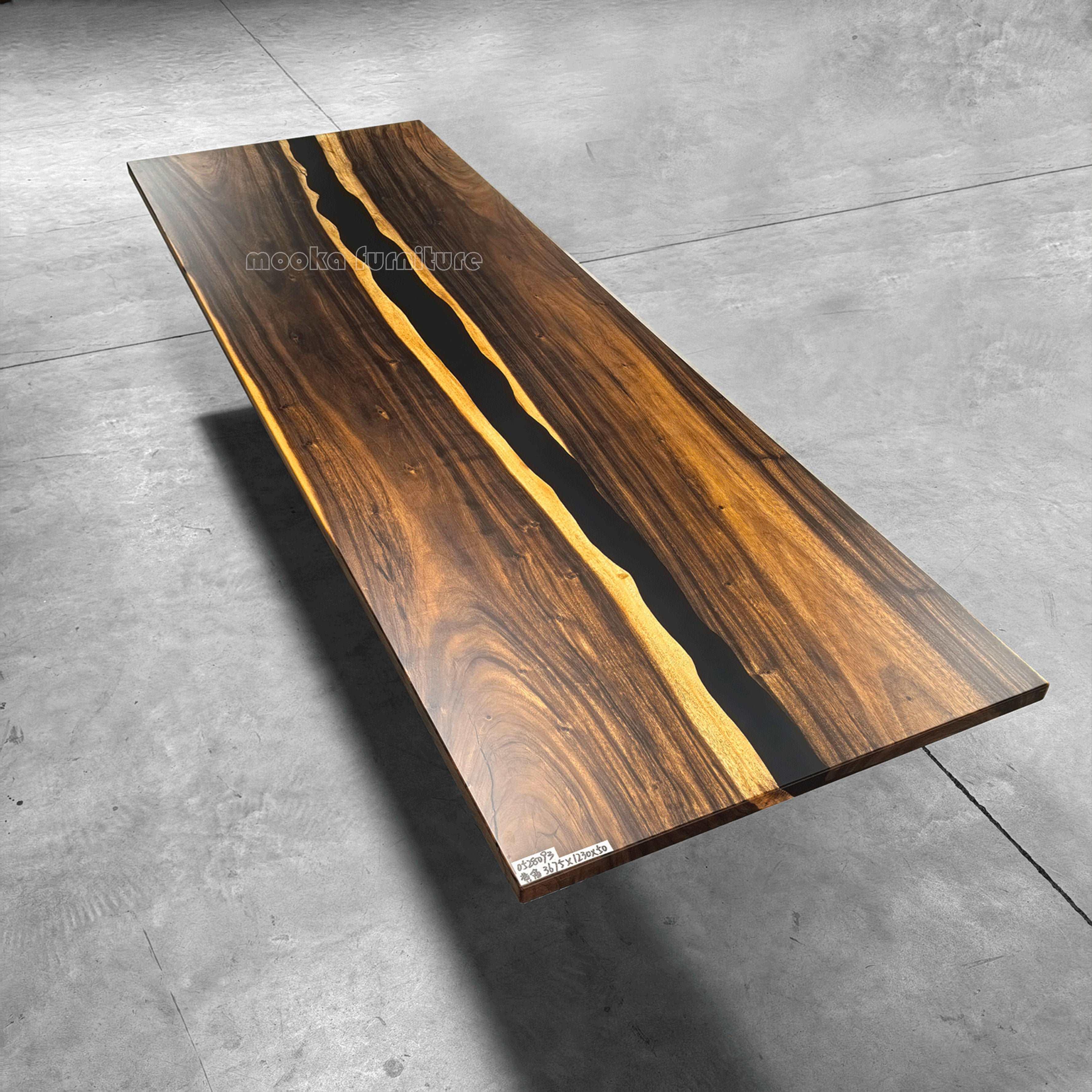 12ft Long river table for 14 people big dining room custom made wood table - MOOKA FURNITURE