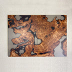 Set of 6 wood and transparent grey epoxy river Wall Art live edge Wall Decor Home decor Wall hanging Unique Home Gift - MOOKA FURNITURE