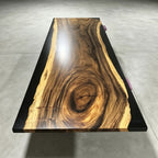 12ft Large one-piece wood river table for 12-14 people big family dining table