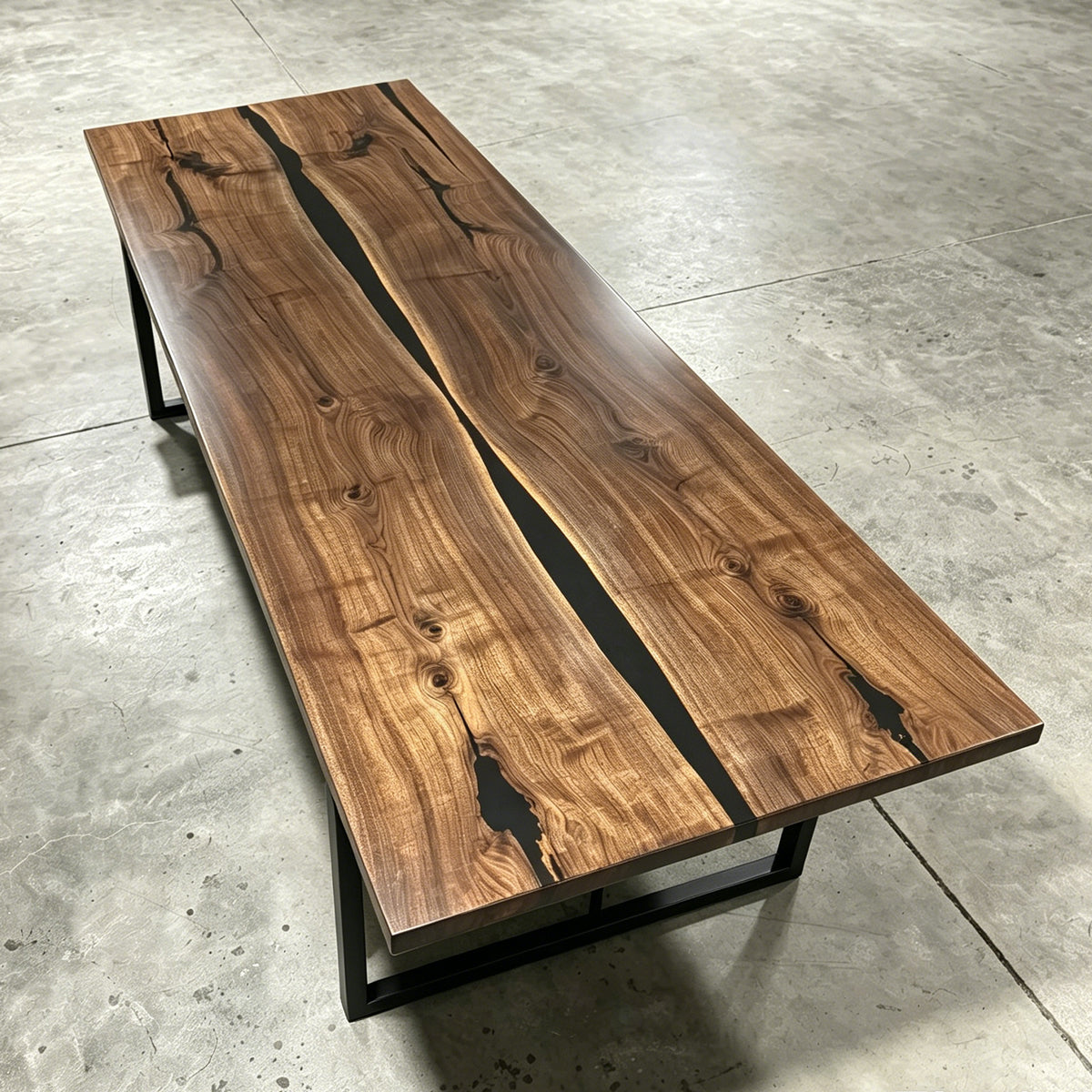 Luxury bookmatch blackwalnut  solid wood conference table for 12-14 seats