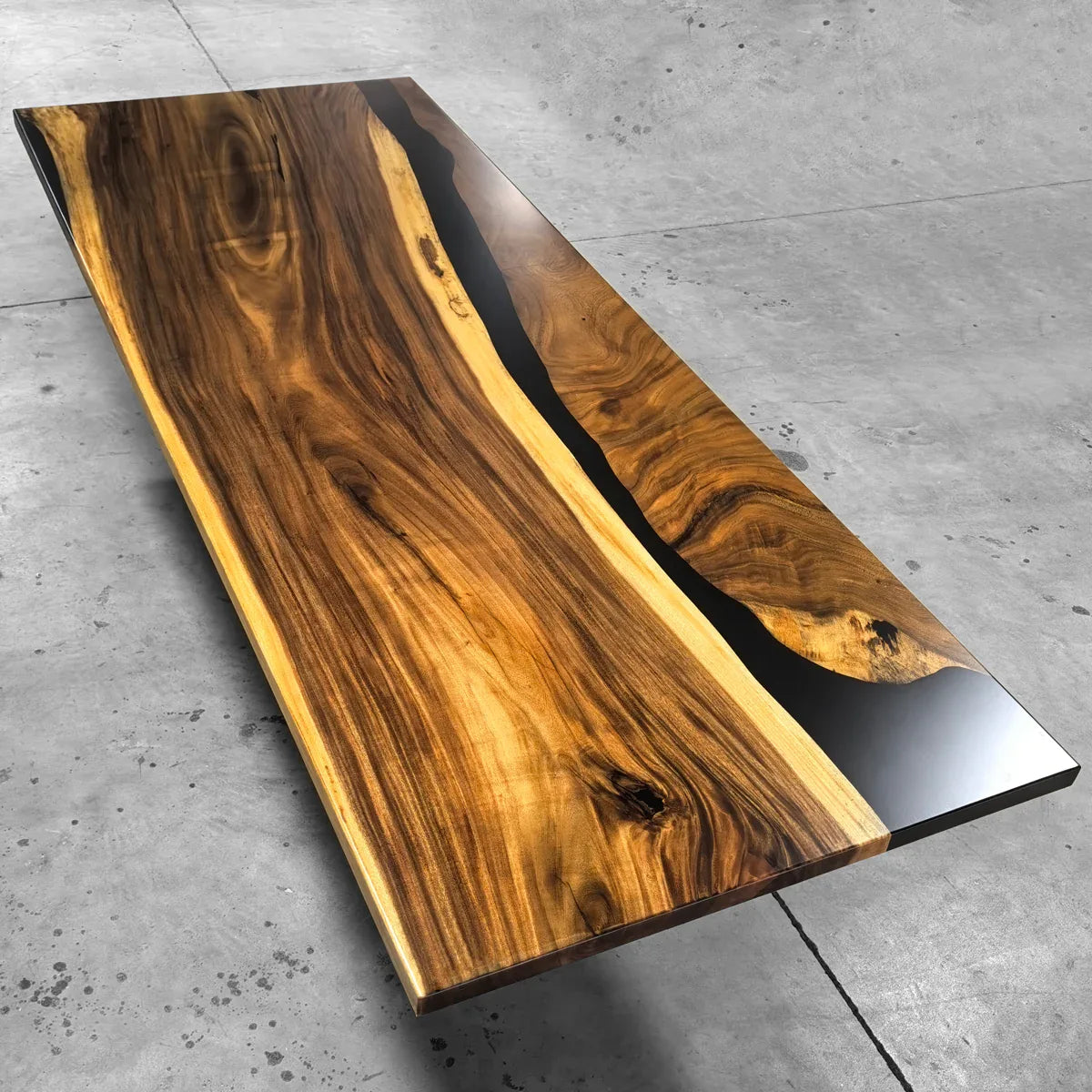 Unique stylish organic natural wood table 10ft dining table with bench for 10-12 people - MOOKA FURNITURE