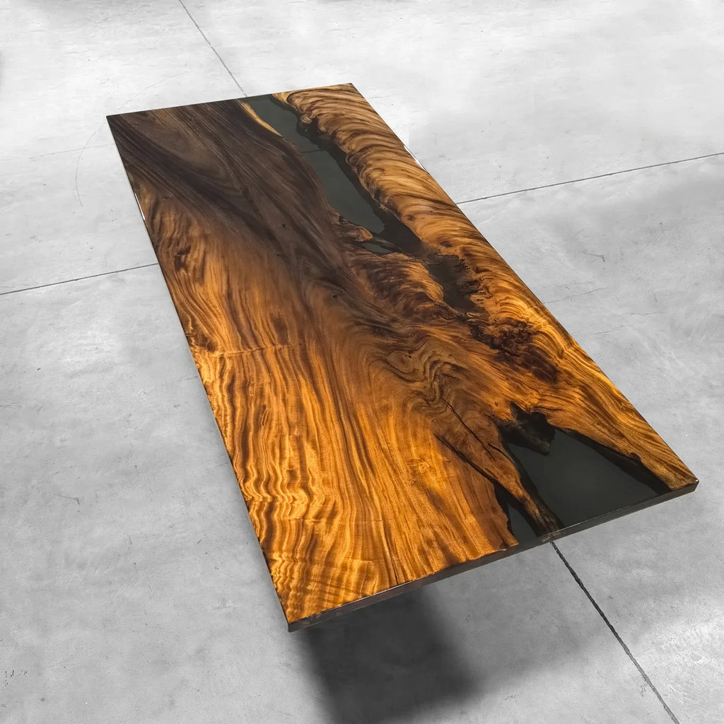 Luxury one piece wood dining room table for 8-10 person luxurious homes - MOOKA FURNITURE