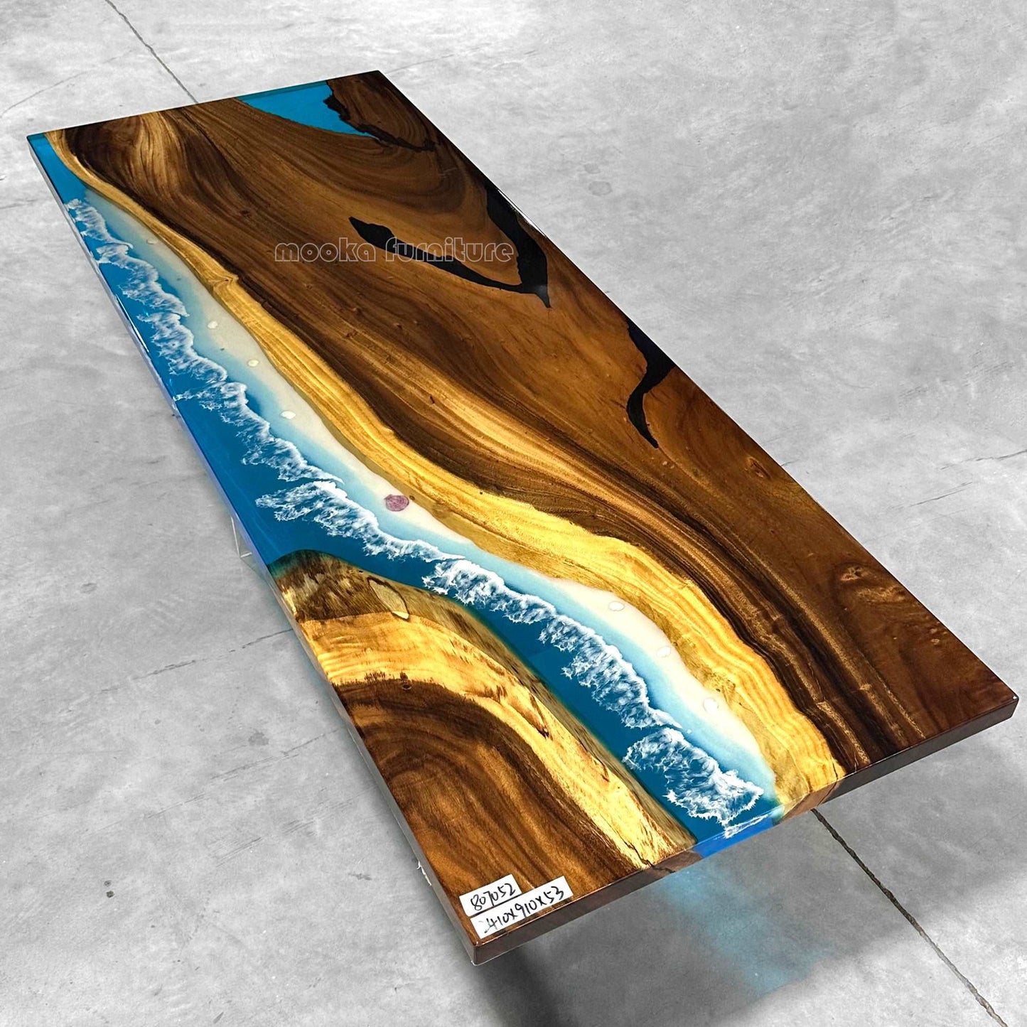 Resin Wood Dining Table - MOOKAFURNITURE