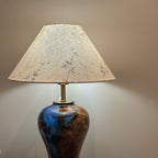 Hand-carved one-of-a-kind Burl Wood Resin table Lamp