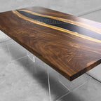 Artistry wood epoxy river table for 6-8 people - MOOKA FURNITURE
