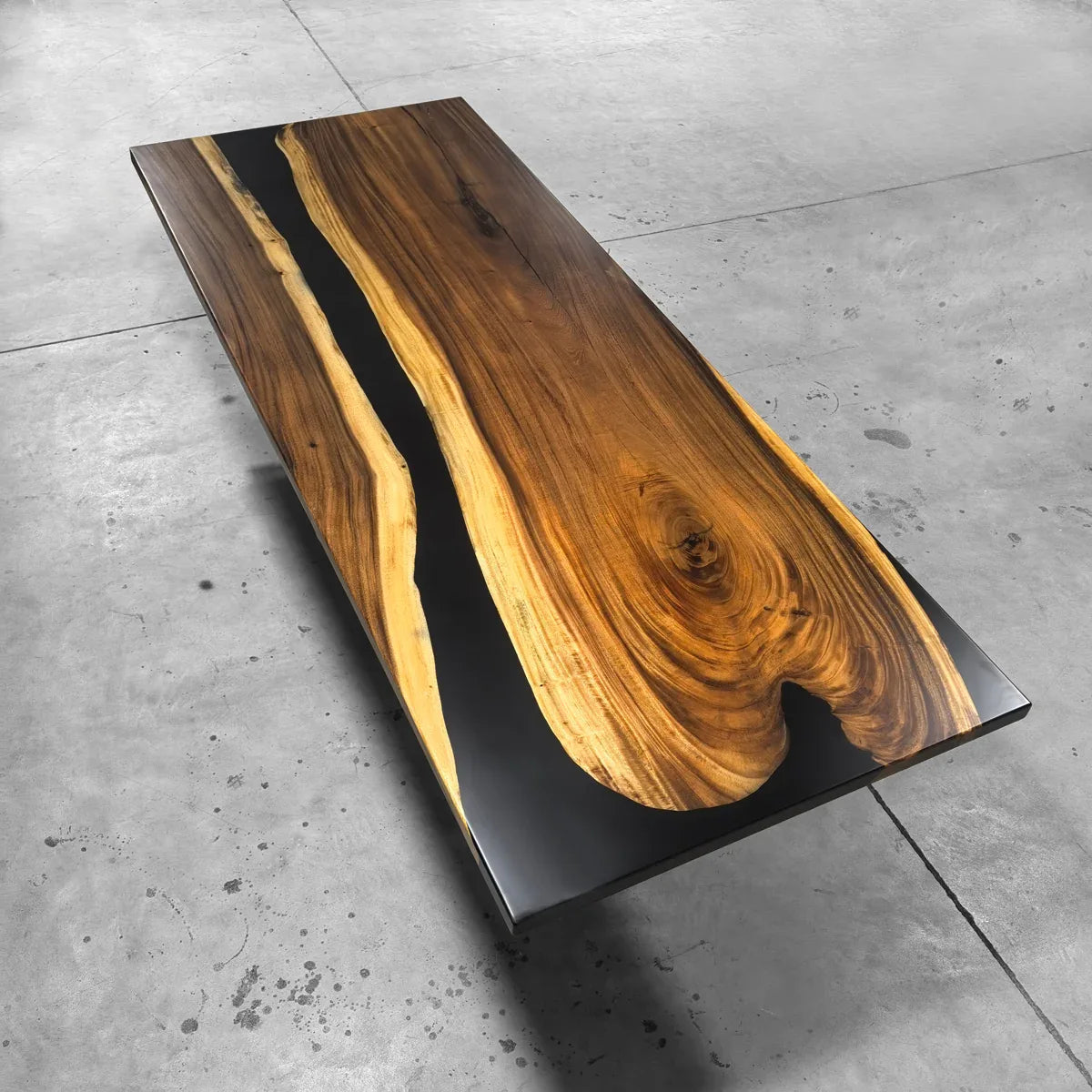 Big family dining table for 10 people black river table extra wide - MOOKA FURNITURE