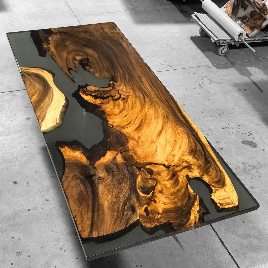 Craftsmanship single masterpiece solid wood dining table for 8 people - MOOKA FURNITURE