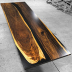 12ft Long table for 14 people big dining room open space table custom made wood table - MOOKA FURNITURE