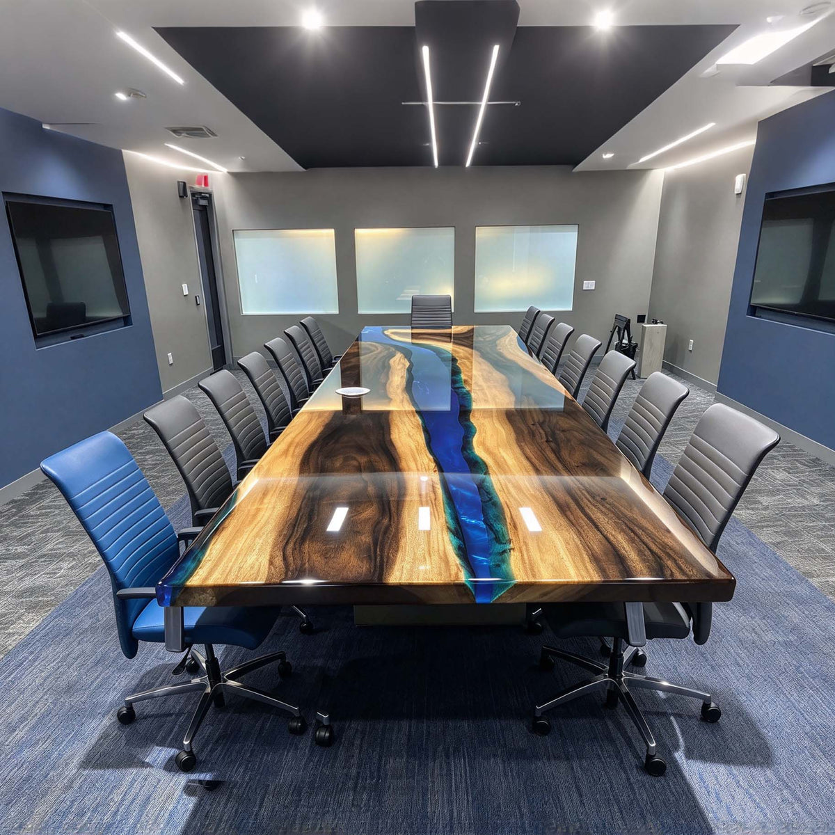 14ft Large conference table for 16 people in meeting space boardroom table