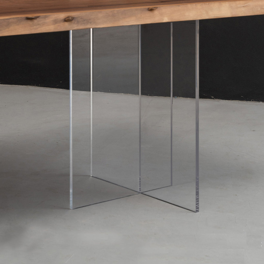 The Ultra Clear Acrylic Table legs 28" height  matching to table top for 8-10 people