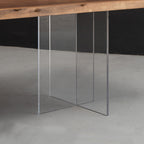 The Ultra Clear Acrylic Table legs 28" height  matching to table top for 8-10 people