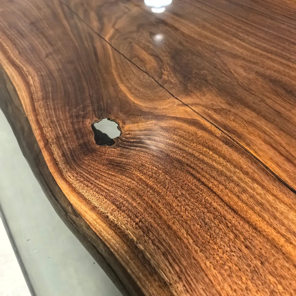 Luxury home black walnut dining table for 8-10 people - MOOKA FURNITURE