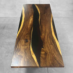 Luxury Black river dining table for 8-10 seaters spacious and comfortable - MOOKA FURNITURE