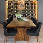 9ft Custom made Wood waterfall dining table - MOOKA FURNITURE