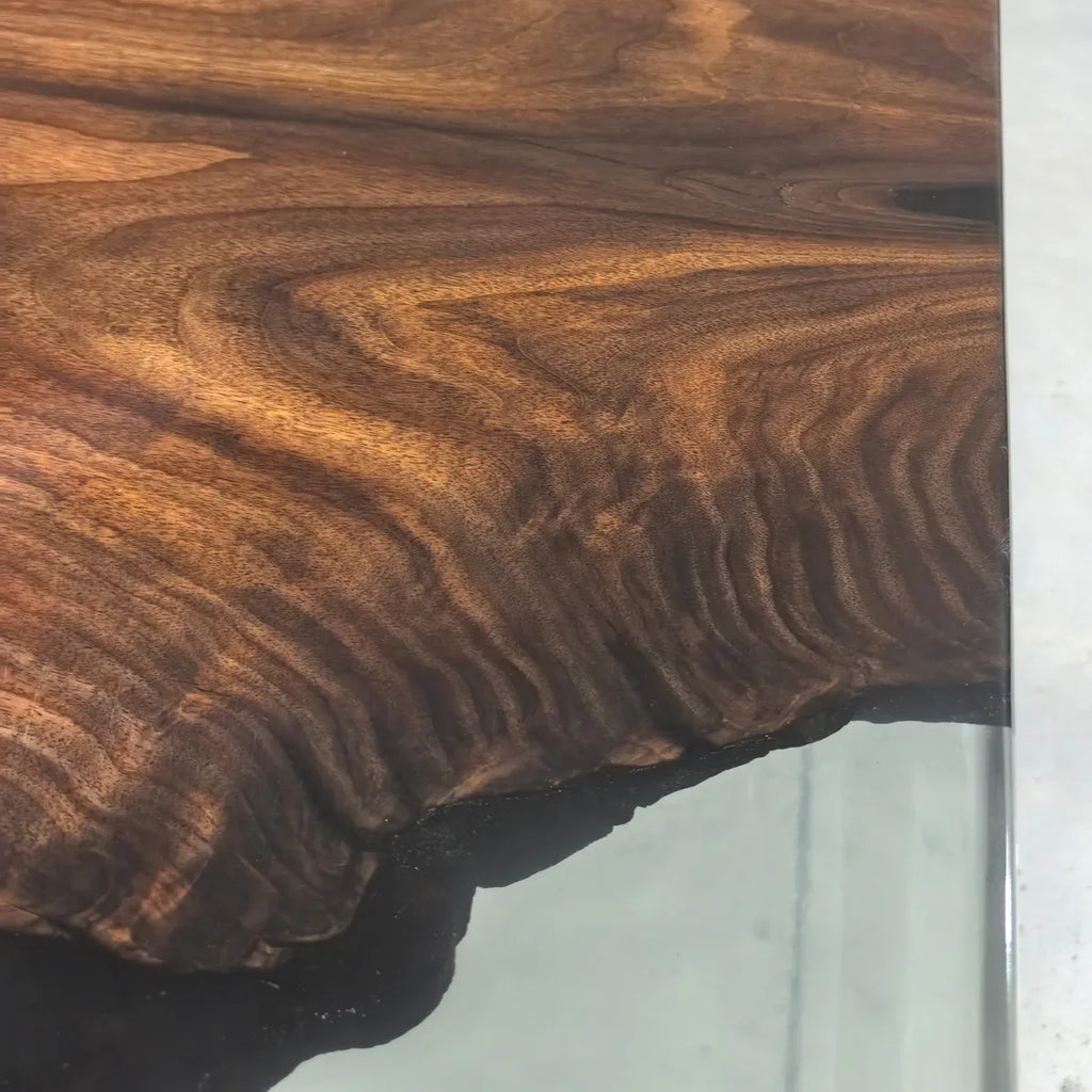 Luxury home black walnut dining table for 8-10 people - MOOKA FURNITURE