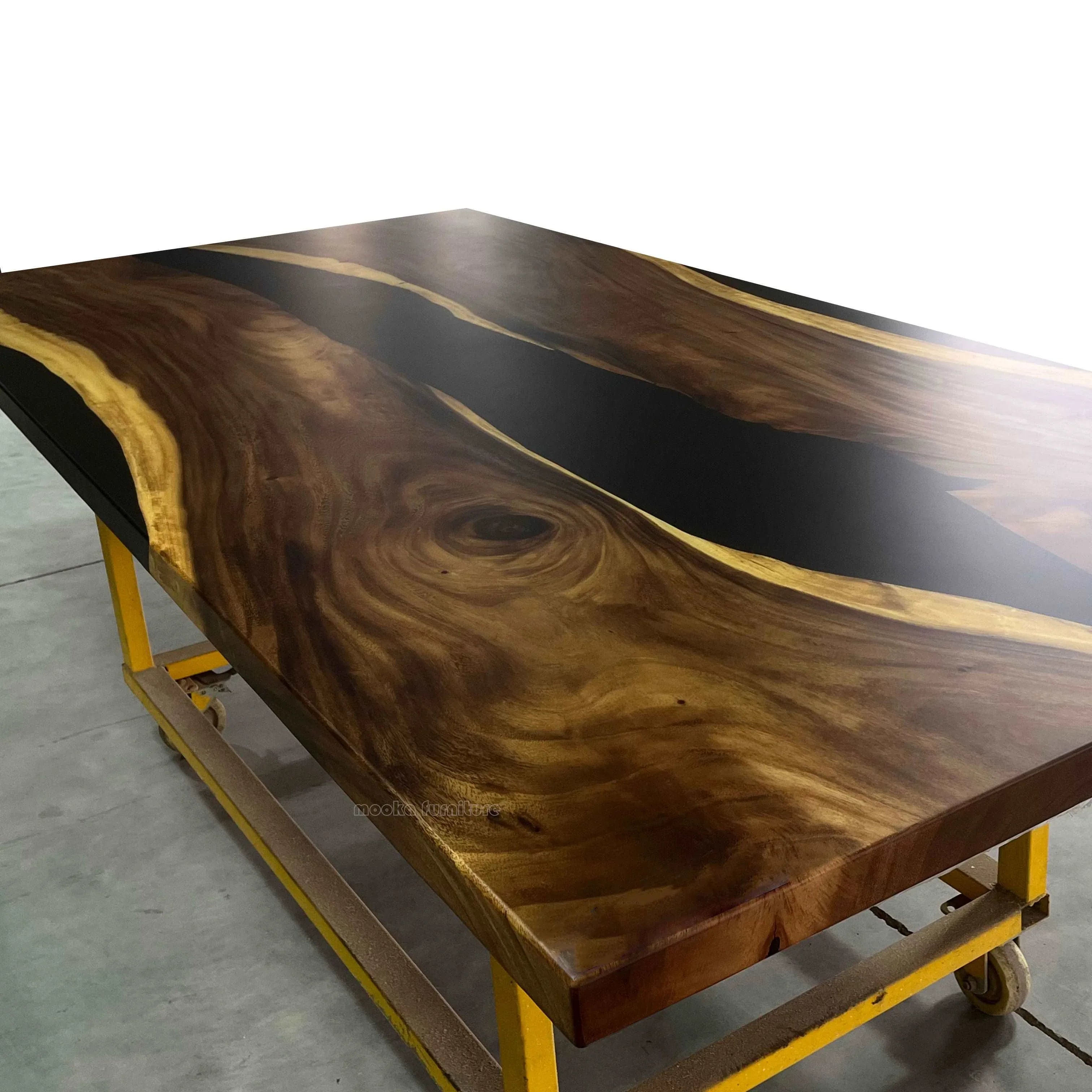 Luxury Black river dining table for 8-10 seaters spacious and comfortable - MOOKA FURNITURE