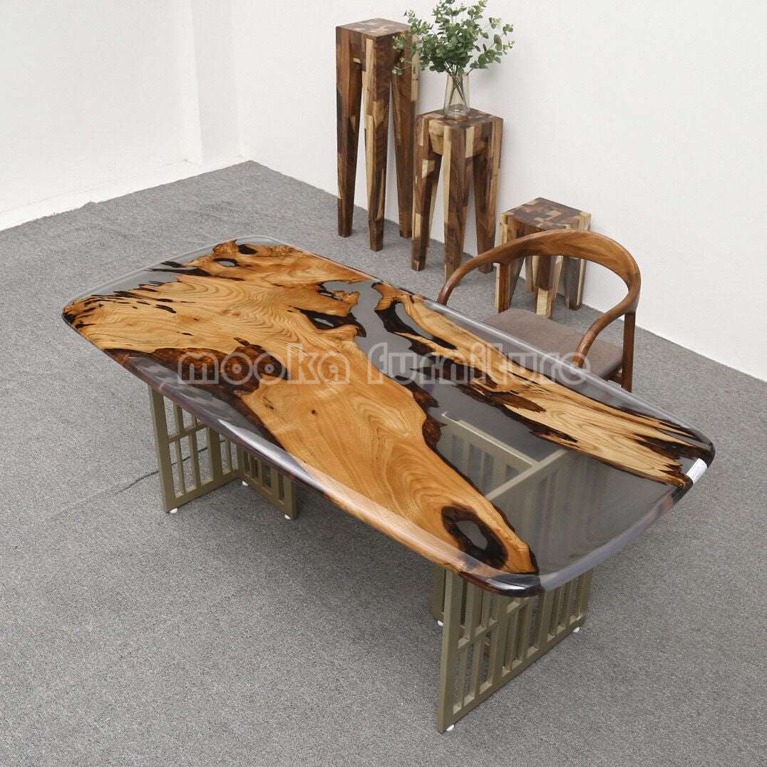 Resin River Table - MOOKAFURNITURE