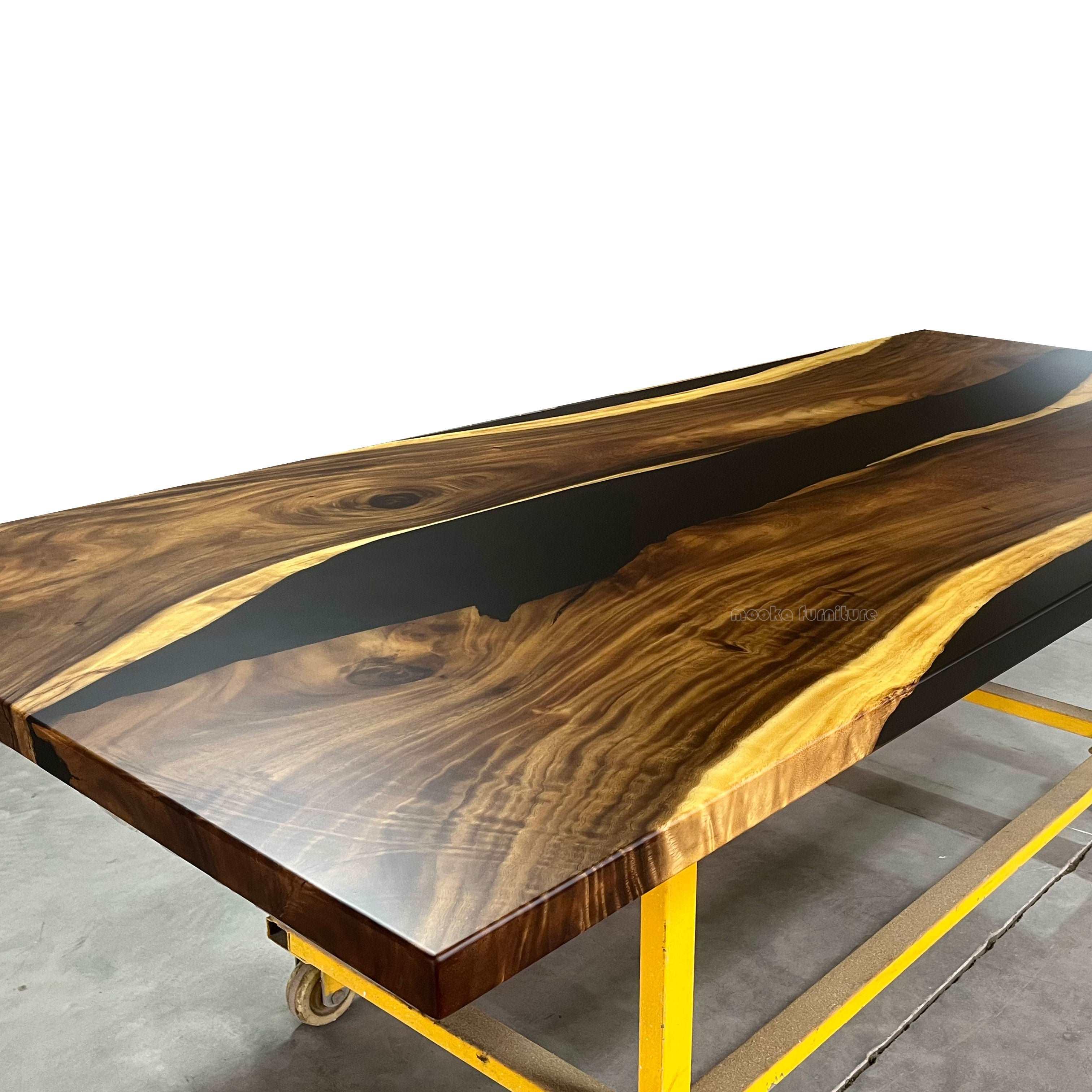 Luxury Black river dining table for 8-10 seaters spacious and comfortable - MOOKA FURNITURE