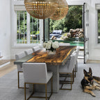 Craftsmanship single masterpiece solid wood dining table for 8 people - MOOKA FURNITURE