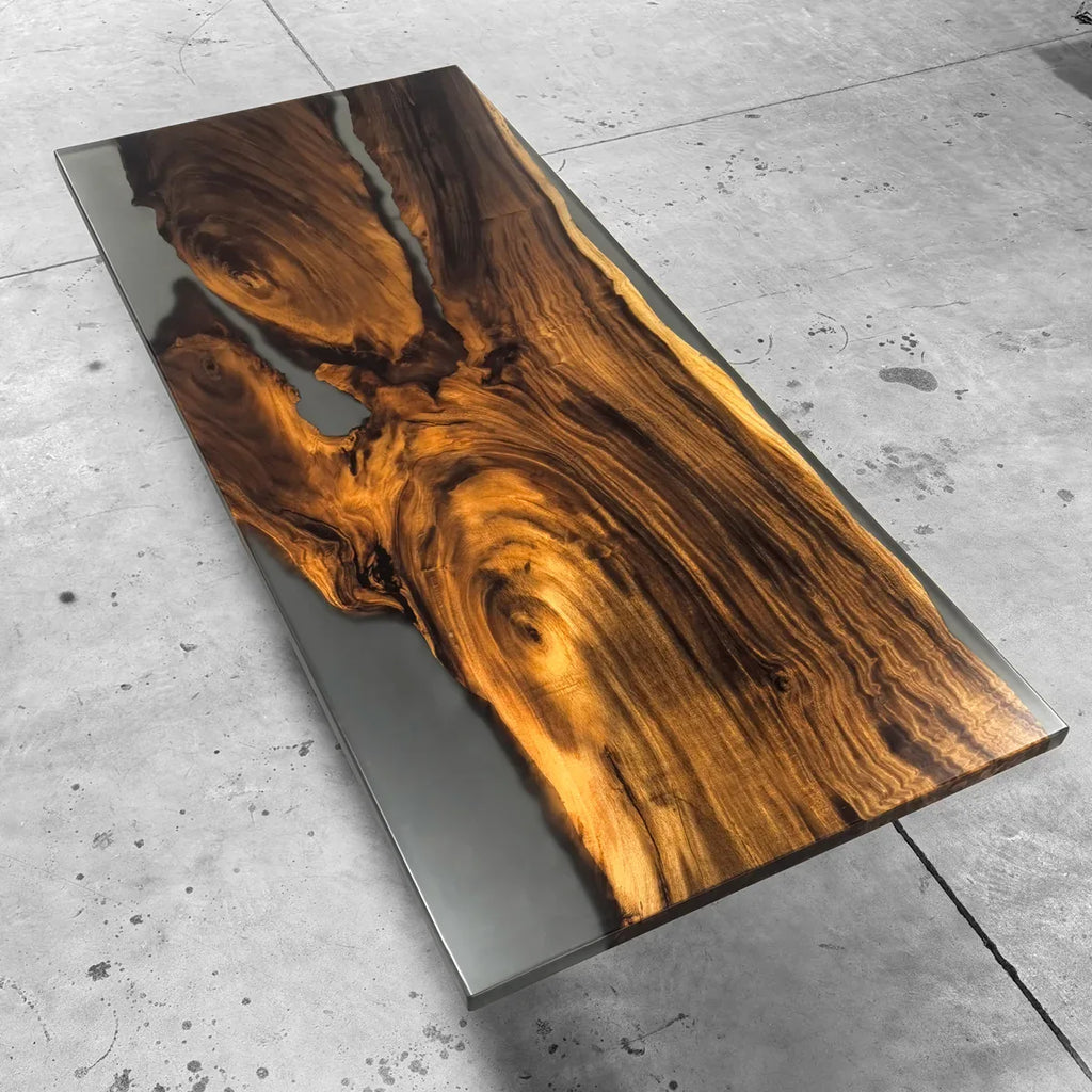 Craftsmanship single masterpiece solid wood dining table for 8 people - MOOKA FURNITURE