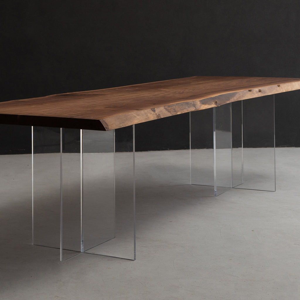 The Ultra Clear Acrylic Table legs 28" height  matching to table top for 8-10 people