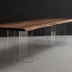 The Ultra Clear Acrylic Table legs 28" height  matching to table top for 8-10 people