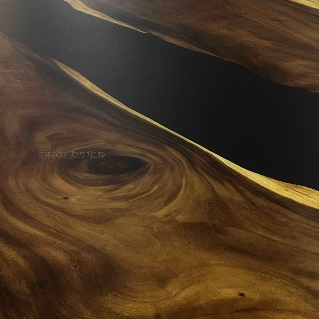 Luxury Black river dining table for 8-10 seaters spacious and comfortable - MOOKA FURNITURE