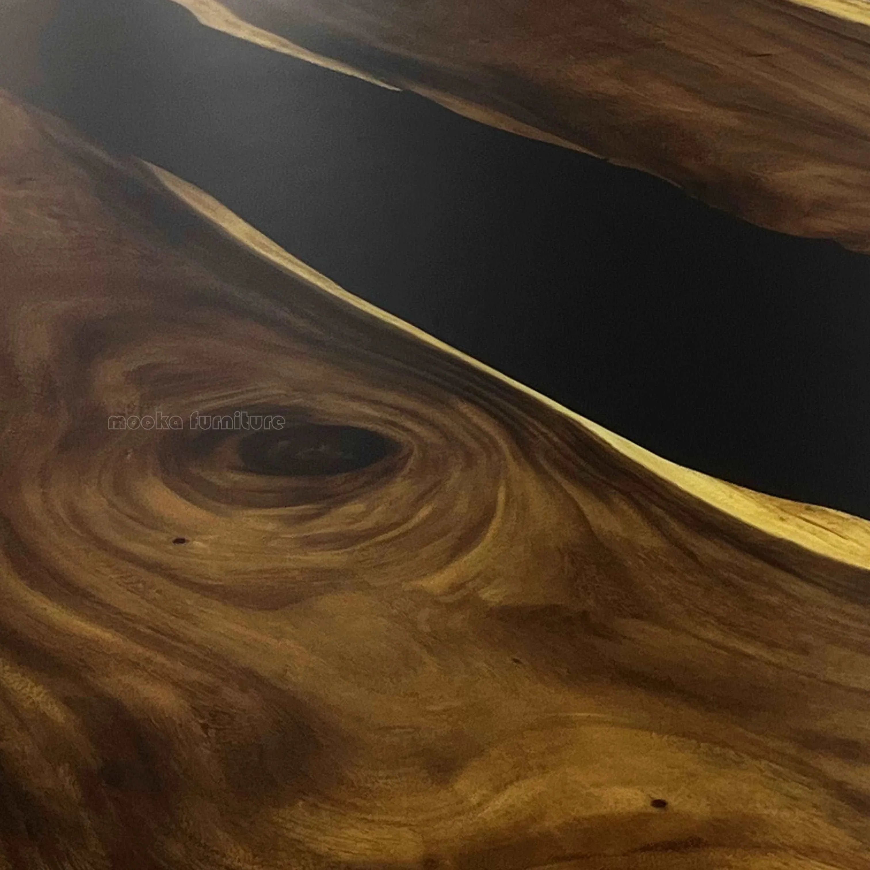 Luxury Black river dining table for 8-10 seaters spacious and comfortable - MOOKA FURNITURE