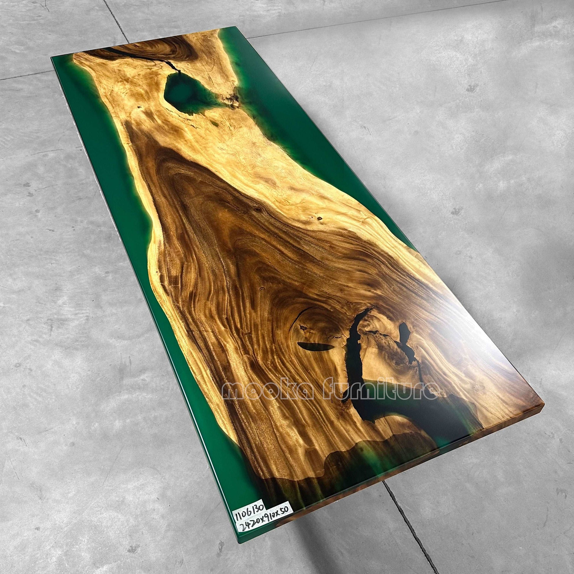 Resin Wood Dining Table - MOOKA FURNITURE