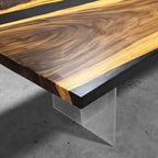 Large size 10feet Luxury live edge wood black epoxy river dining table for 12 people - MOOKA FURNITURE