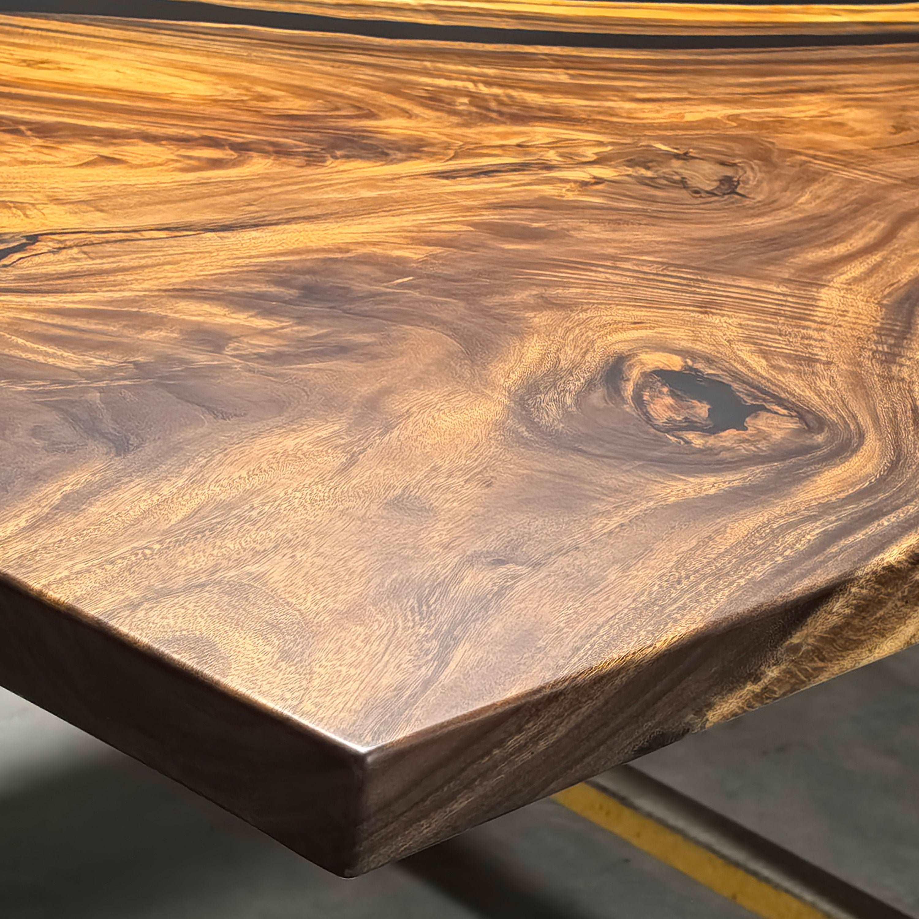 Massive table in 12 ft for 14 person solid wood river epoxy conference table custom made - MOOKA FURNITURE