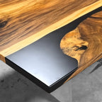 Unique stylish organic natural wood table 10ft dining table with bench for 10-12 people - MOOKA FURNITURE