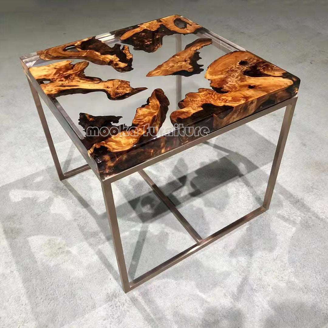 Resin Wood coffee Table - MOOKAFURNITURE