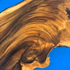 Coastal style table blue epoxy river table 8-10 seating dinner table - MOOKA FURNITURE