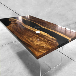 Resin Wood Dining Table - MOOKA FURNITURE