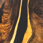 Unique stylish black epoxy wood dining table for 8-10 people - MOOKA FURNITURE