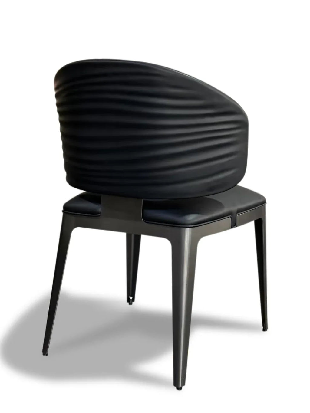 Sybilla chair with elegant wave textured backrest - MOOKA FURNITURE