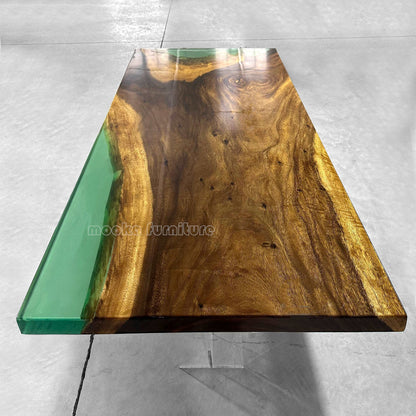 Resin Wood Dining Table - MOOKA FURNITURE