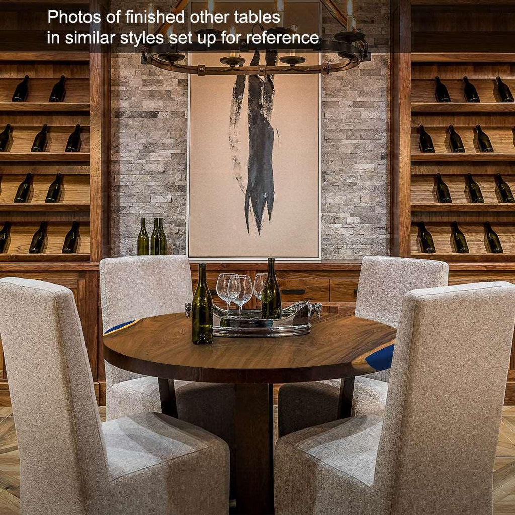 Wine cellar round table in 42“ for 4 people - MOOKA FURNITURE