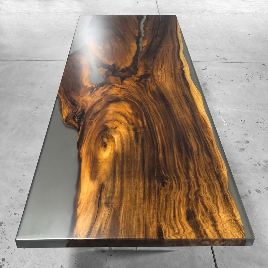 Craftsmanship single masterpiece solid wood dining table for 8 people - MOOKA FURNITURE