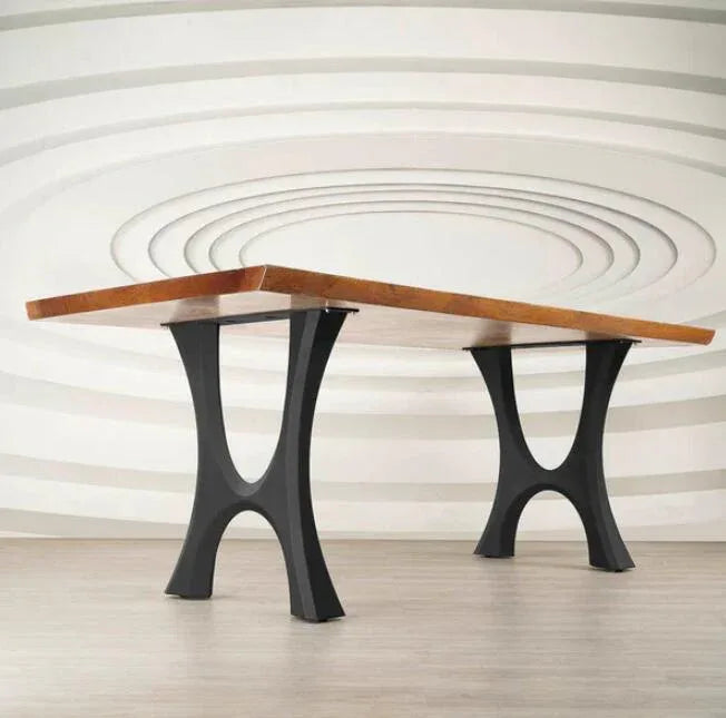 Metal Table Legs - 405 Haru - 23W, 28H inch - Set of 2 pcs - Flowyline - MOOKA FURNITURE