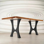 Metal Table Legs - 405 Haru - 23W, 28H inch - Set of 2 pcs - Flowyline - MOOKA FURNITURE