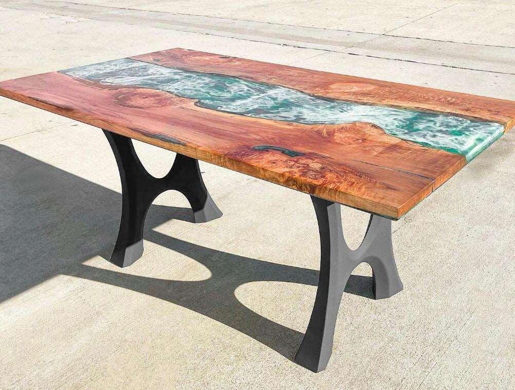 Metal Table Legs - 405 Haru - 23W, 28H inch - Set of 2 pcs - Flowyline - MOOKA FURNITURE