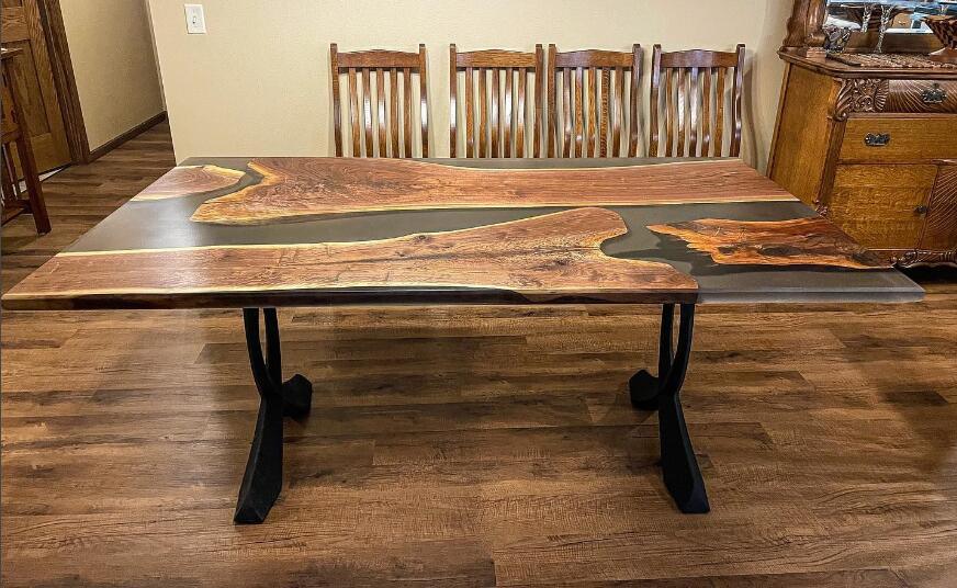 Metal Table Legs - 418 Curva - 26W, 28H inch - Set of 2 pcs - Flowyline - MOOKA FURNITURE